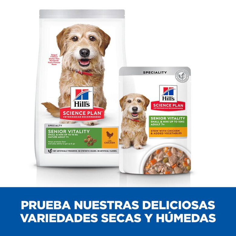 Hill’s Science Plan Senior vitatily adult 7+ small & adult estofado de pollo sobre para perros, , large image number null